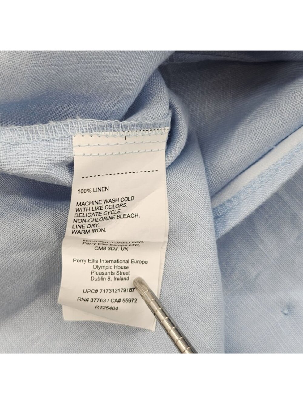 Cubavera 100% Linen Guayabera Shirt 2X Retro Pleat Airy Coastal Resort Tropical - Picture 7 of 8